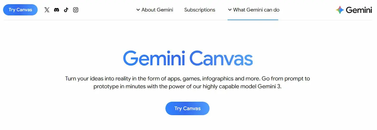 Gemini AI Canvas – Google’s Smart Presentation Assistant